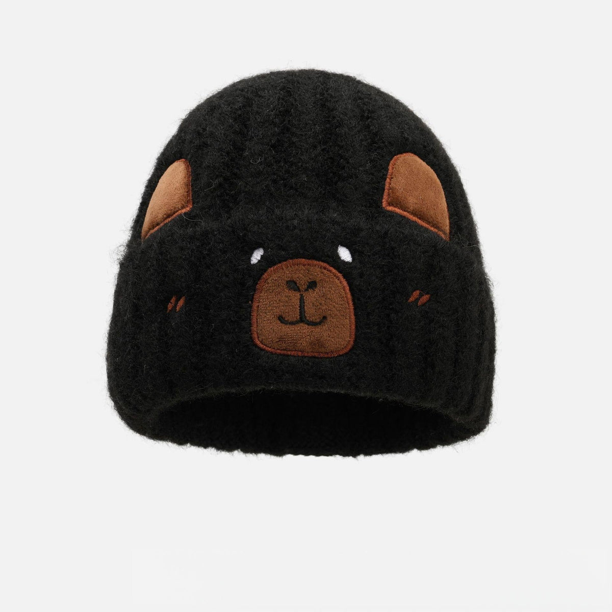 Women's Capybara Cartoon Wool Knitted Beanie, Autumn Winter Thickened Cold-proof Warm Hat
