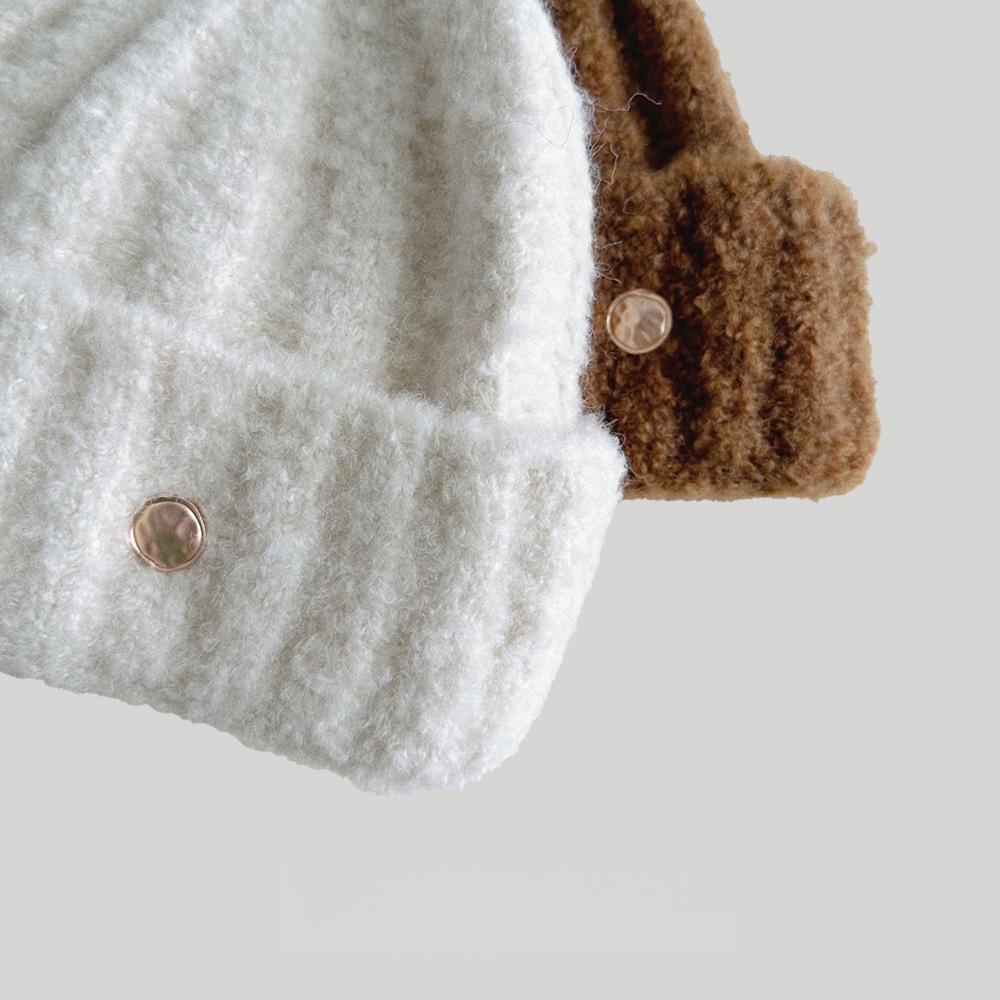 Women's Korean Style Knitted Beanie, Winter Dopamine Thickened Ear-Warming Hat