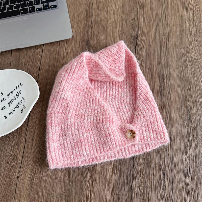 Women's Slouchy Knitted Beanie, Korean Trendy Autumn Winter Warm Ear-Protective Cold Hat